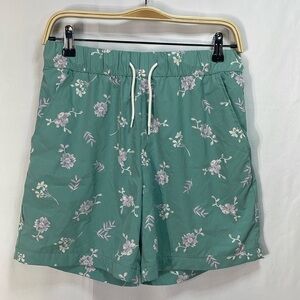 Original Use green white and purple floral swim trunks